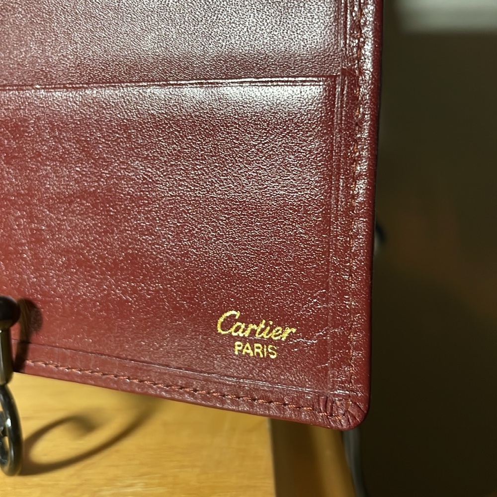 Cartier Must De Cartier Bordeaux Calfskin Leather Bifold Long Wallet - Picture 5 of 12